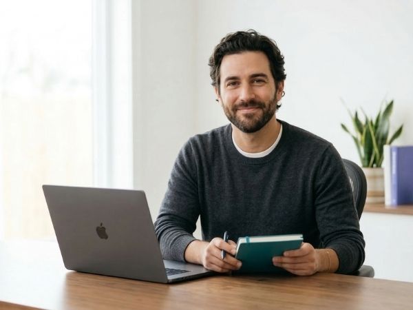 Ingeniero en ciberseguridad trabajando